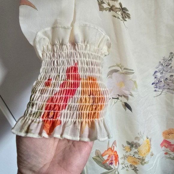 🆕️ *NWT* Anewsta Floral Maxi Dress Ivory Sheer Long Sleeve Party Cocktail M - Picture 8 of 16